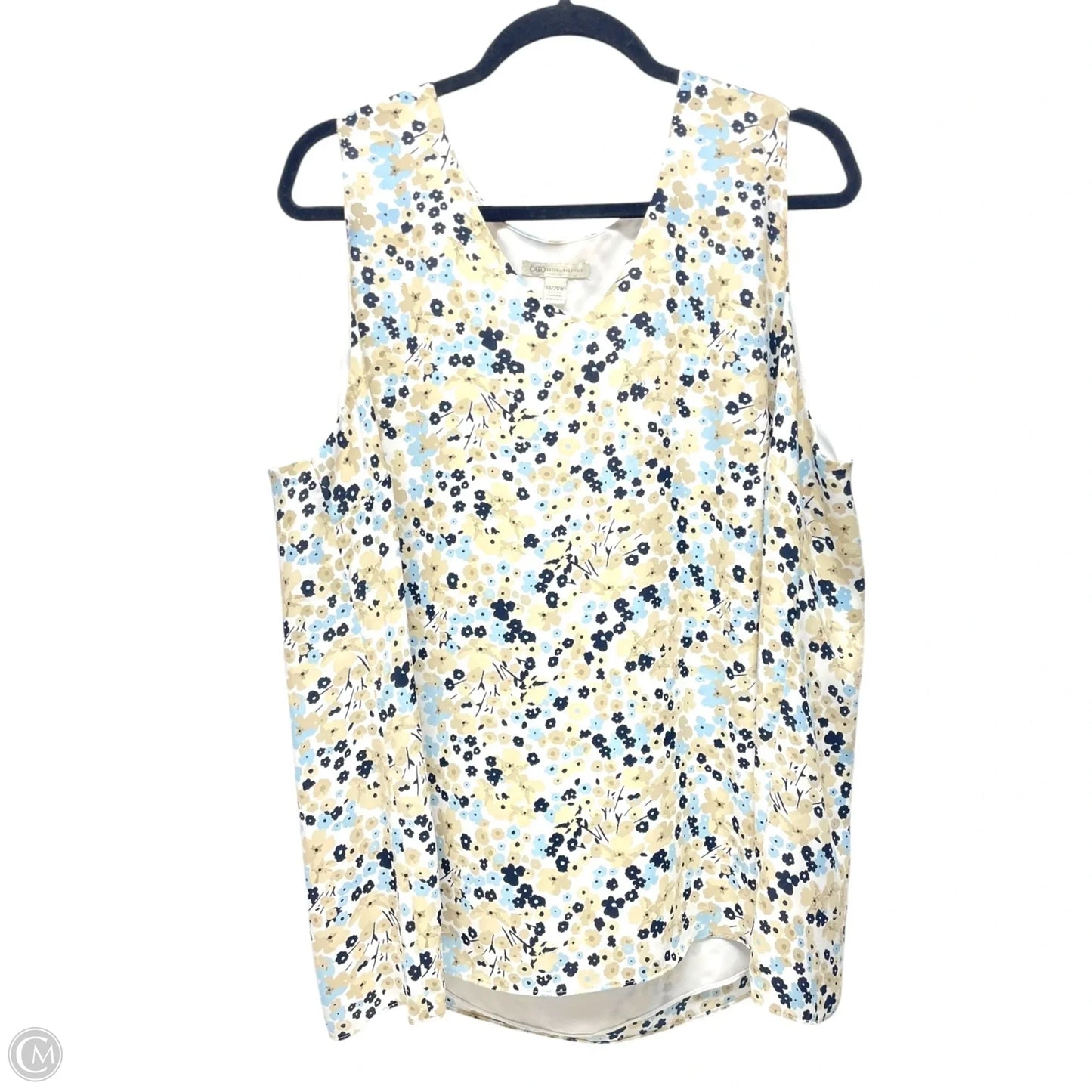 Top Sleeveless By Cato In Floral Print, Size: 2x