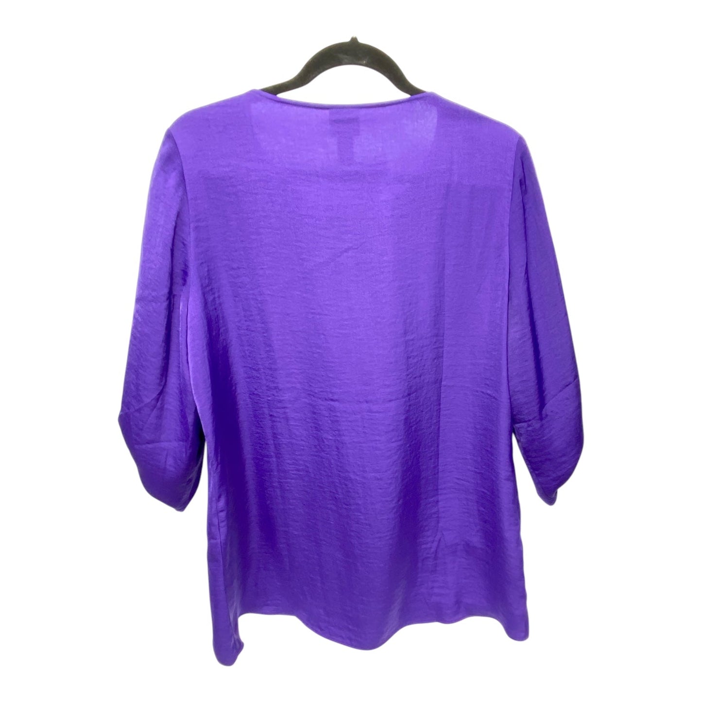 Top 3/4 Sleeve By Chicos In Purple, Size: M