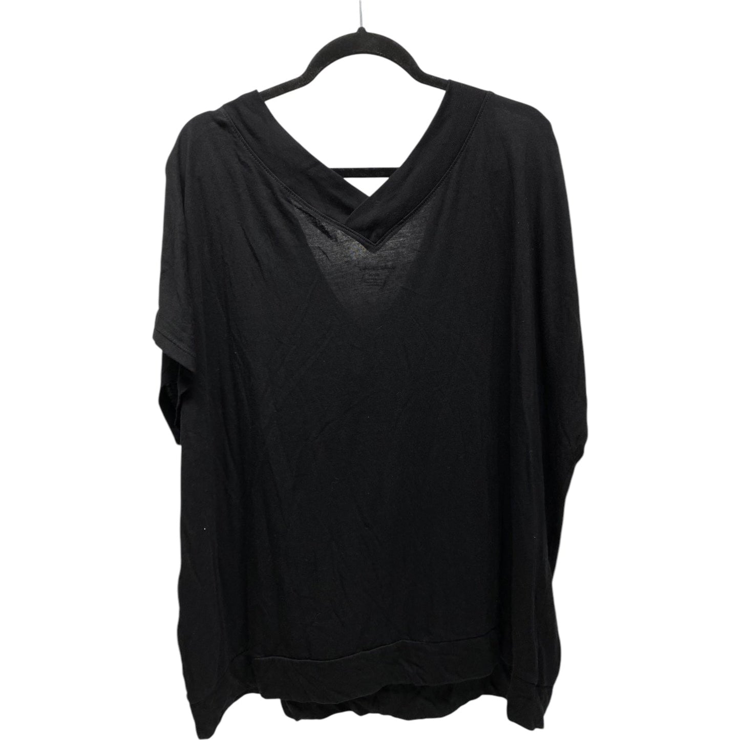 Top Short Sleeve By Lane Bryant In Black, Size: 3x