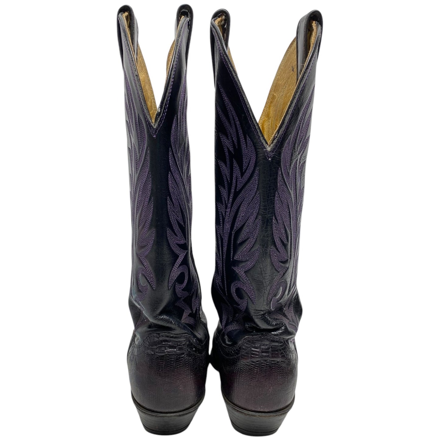 Boots Western By Justin In Black & Purple, Size: 7.5