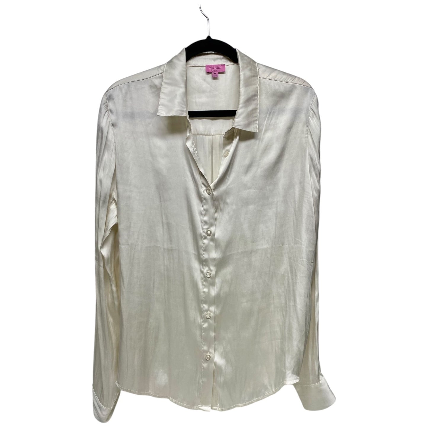 Top Long Sleeve By Miami In Ivory, Size: Xl