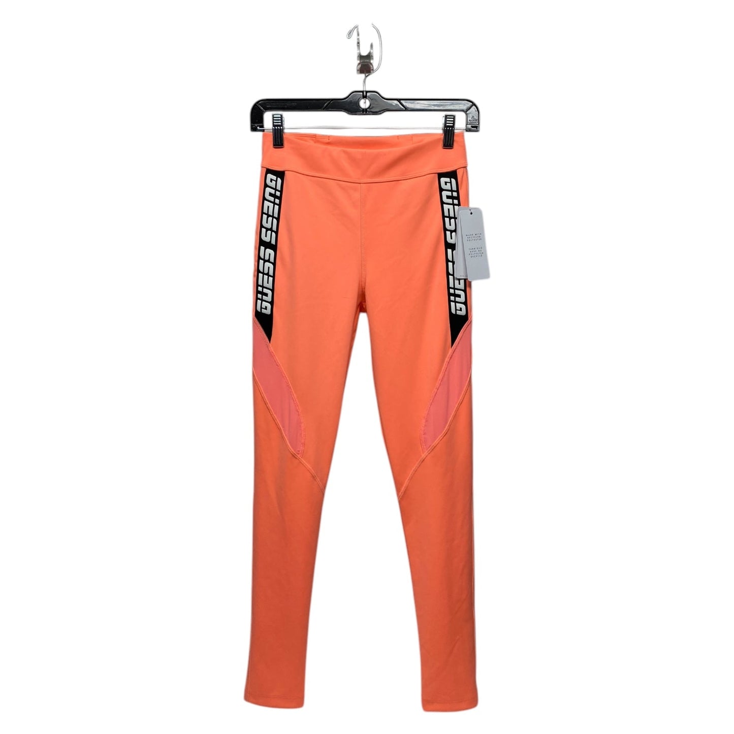 Athletic Leggings By Guess In Orange, Size: S