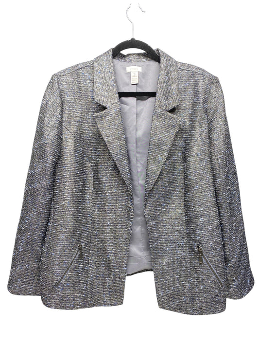 Blazer By Chicos In Silver, Size: Xl