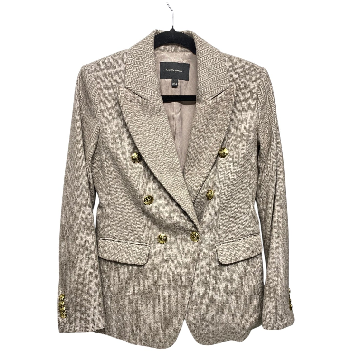 Blazer By Banana Republic In Beige, Size: 2