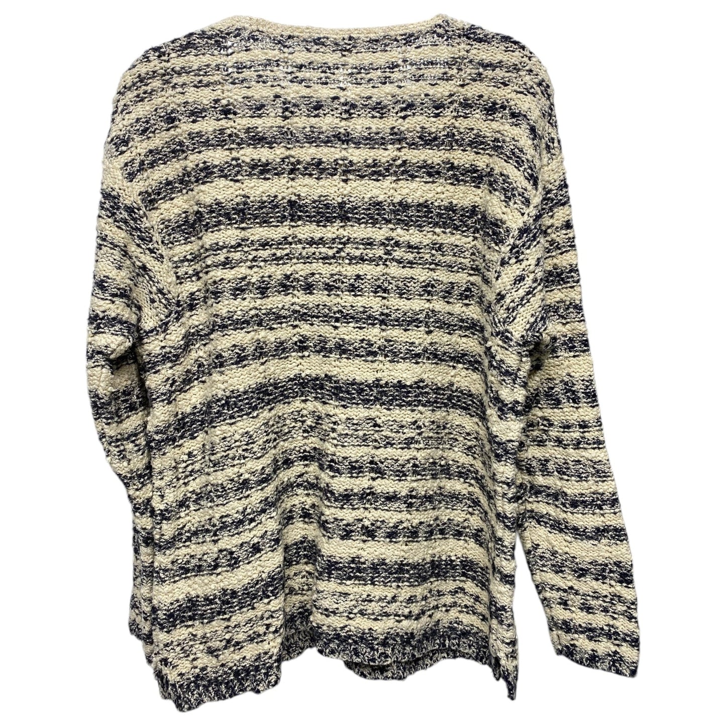 Sweater By J. Jill In Blue & Cream, Size: L