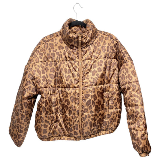 Coat Puffer & Quilted By Abound In Animal Print, Size: L