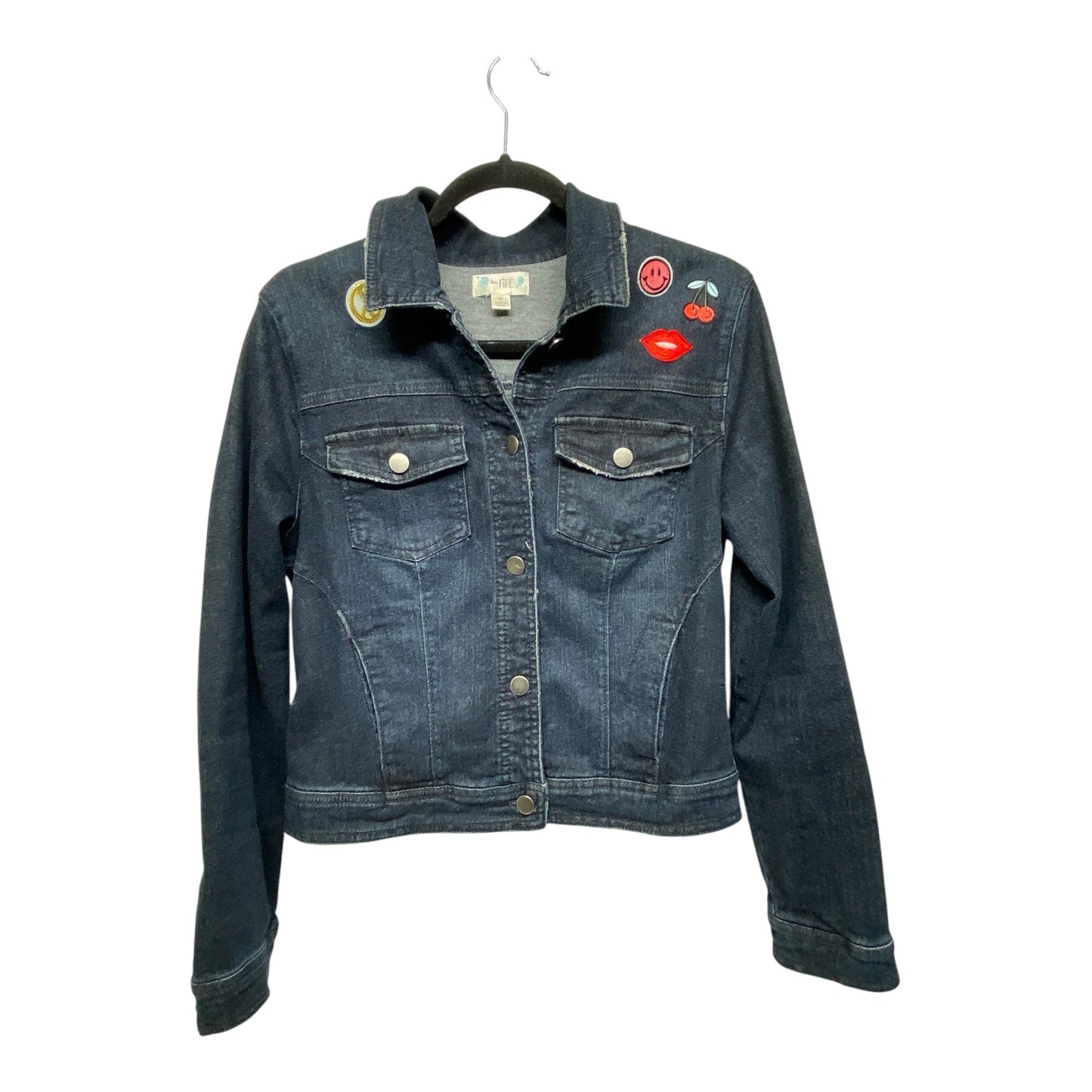 Jacket Denim By Clothes Mentor In Blue Denim, Size: M