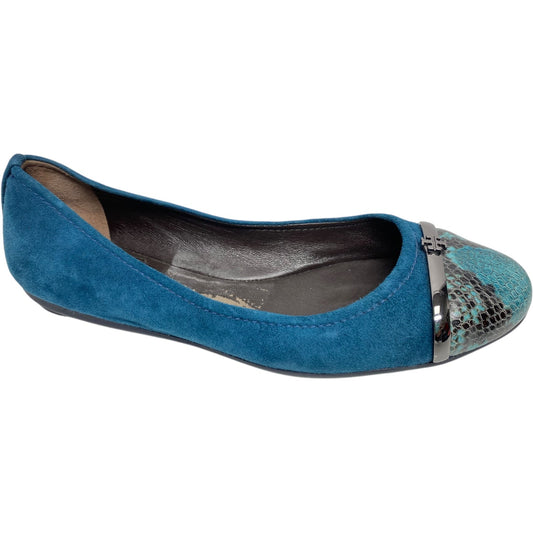 Shoes Designer By Tory Burch In Teal, Size: 7