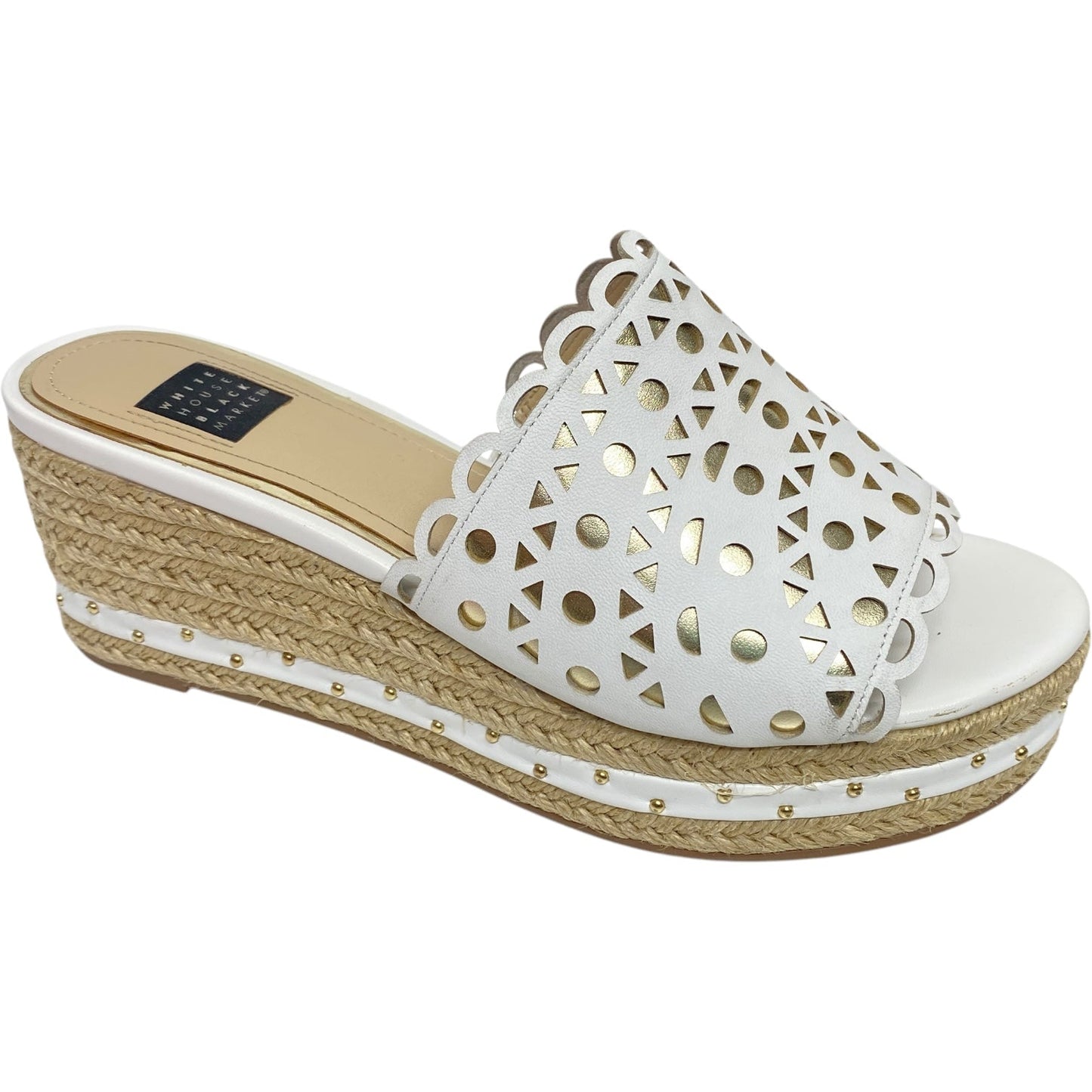 Sandals Heels Wedge By White House Black Market In White, Size: 6