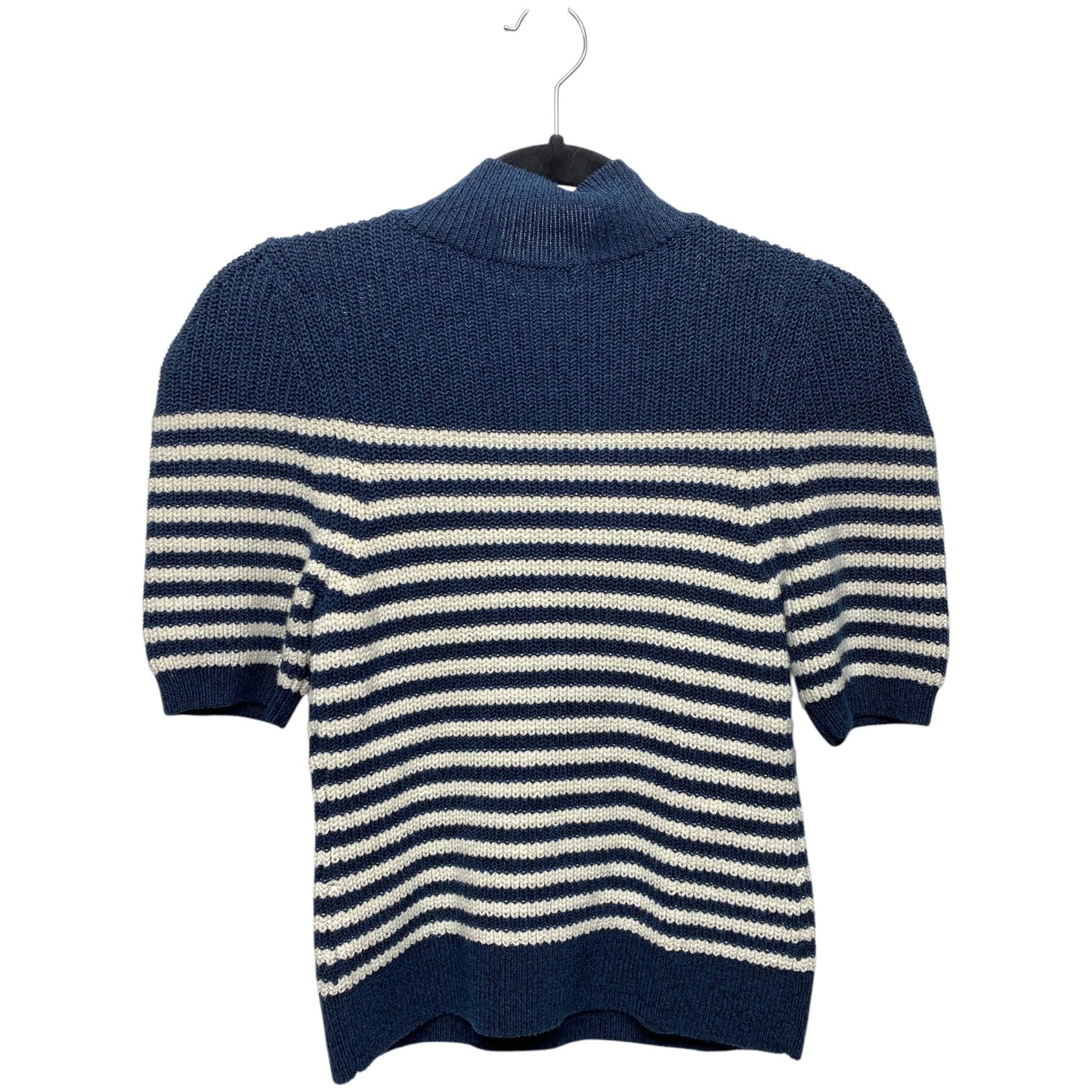 Sweater Short Sleeve By Maeve In Blue & Cream, Size: S