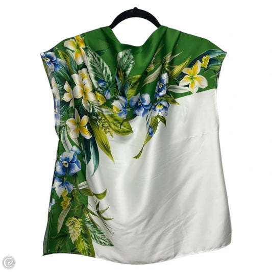 Top Short Sleeve By Zara In Green & White, Size: M