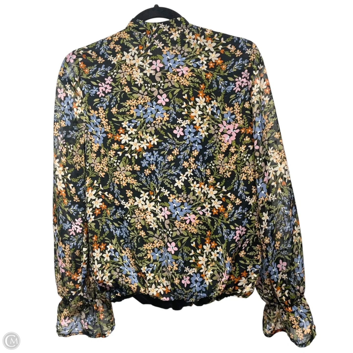 Top Long Sleeve By GIBSONLOOK In Floral Print, Size: S