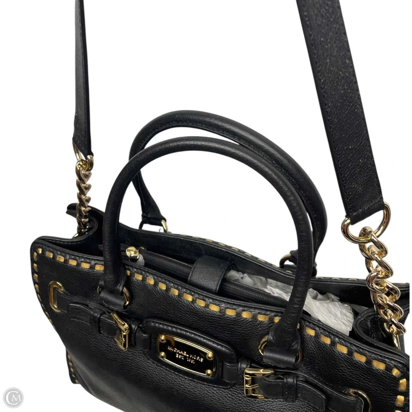 Handbag Leather By Michael By Michael Kors, Size: Large