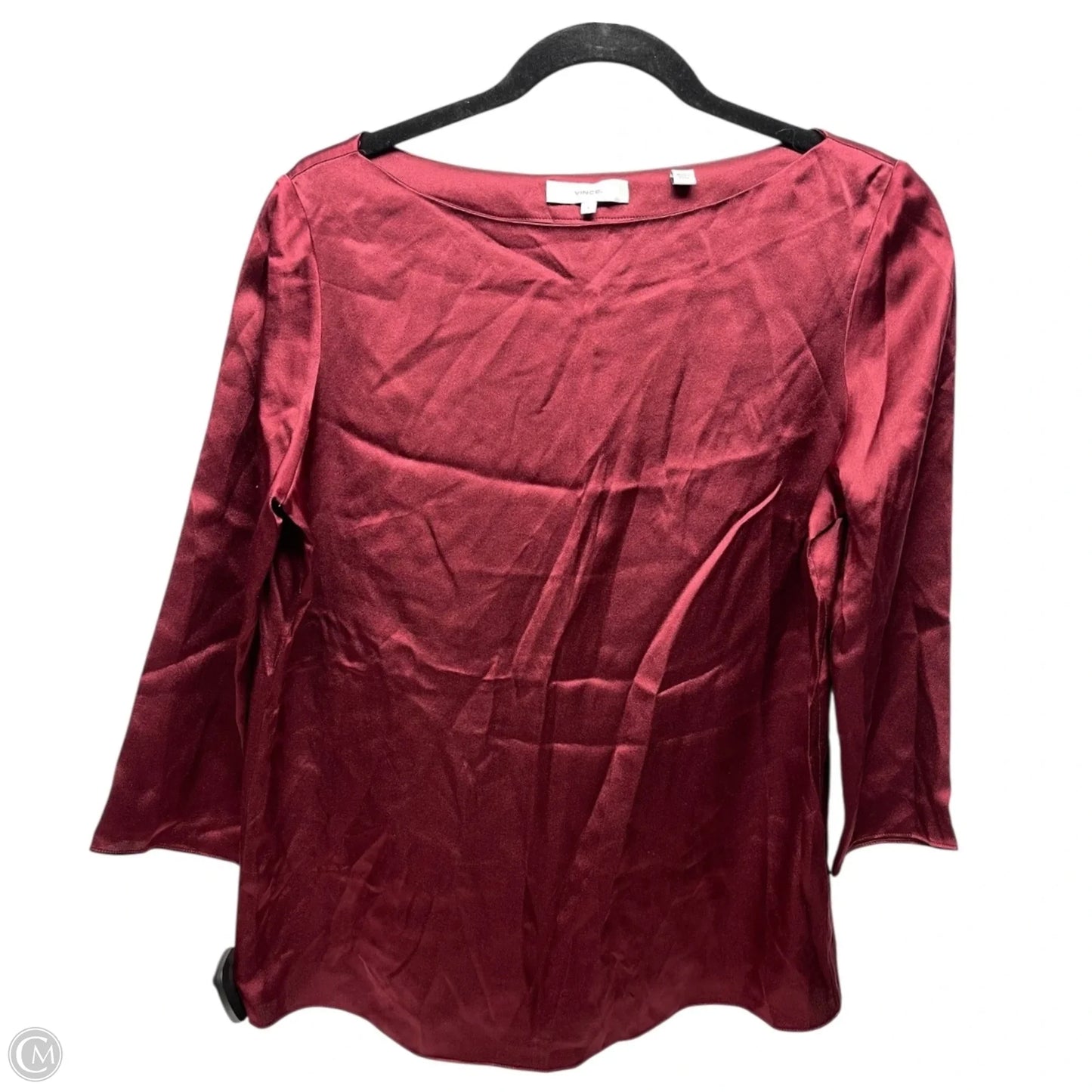 Blouse Long Sleeve By Vince In Maroon, Size: S