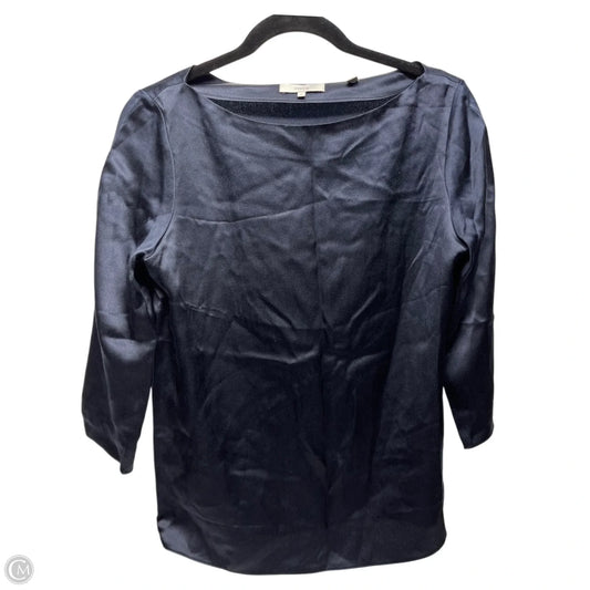 Blouse Long Sleeve By Vince In Navy, Size: S