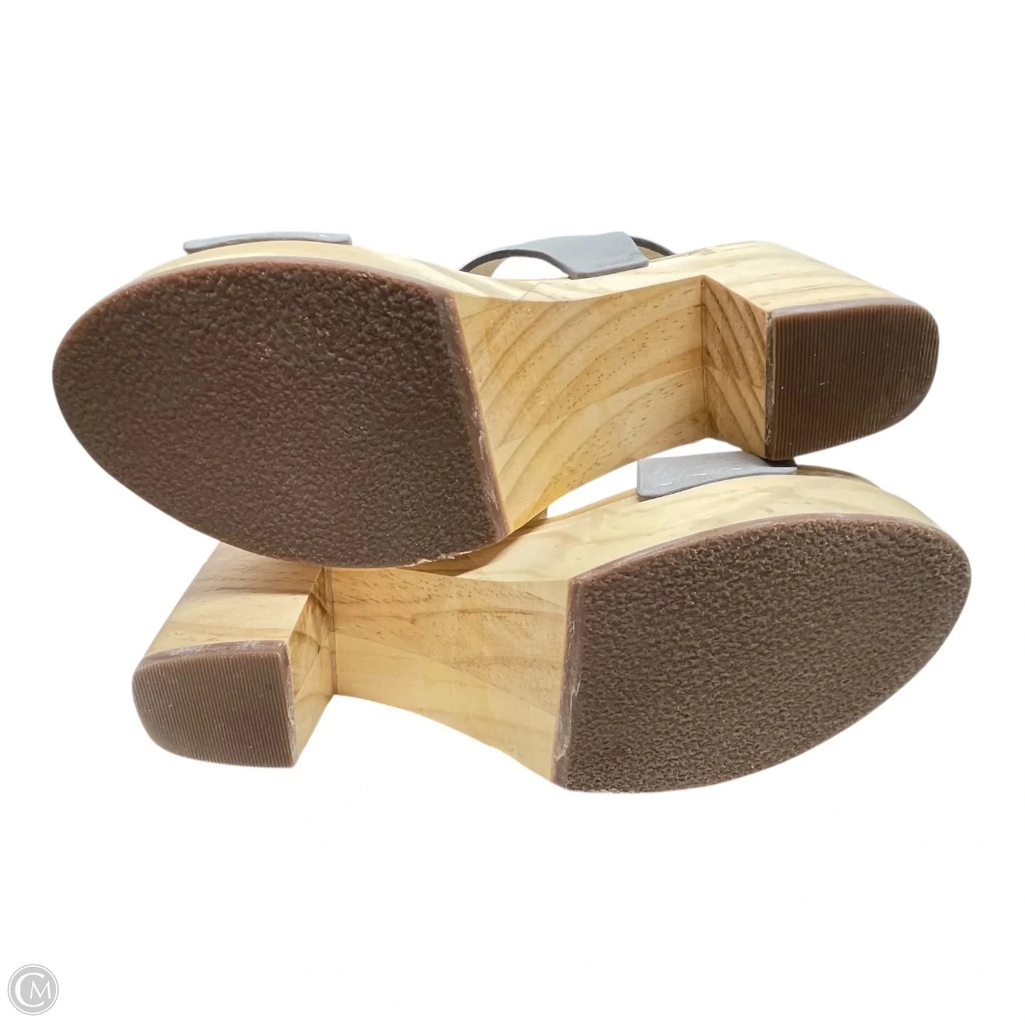 Sandals Heels Block By NISOLO In Grey, Size: 7.5