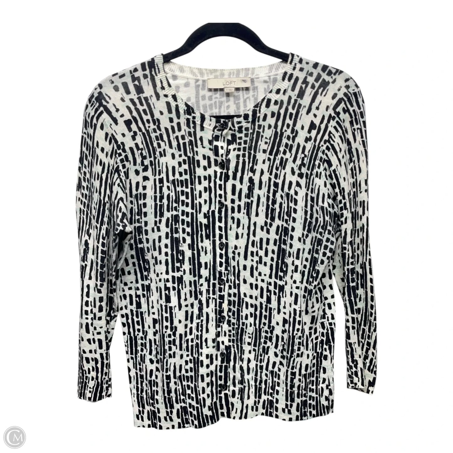 Cardigan By Loft In Blue & White, Size: S