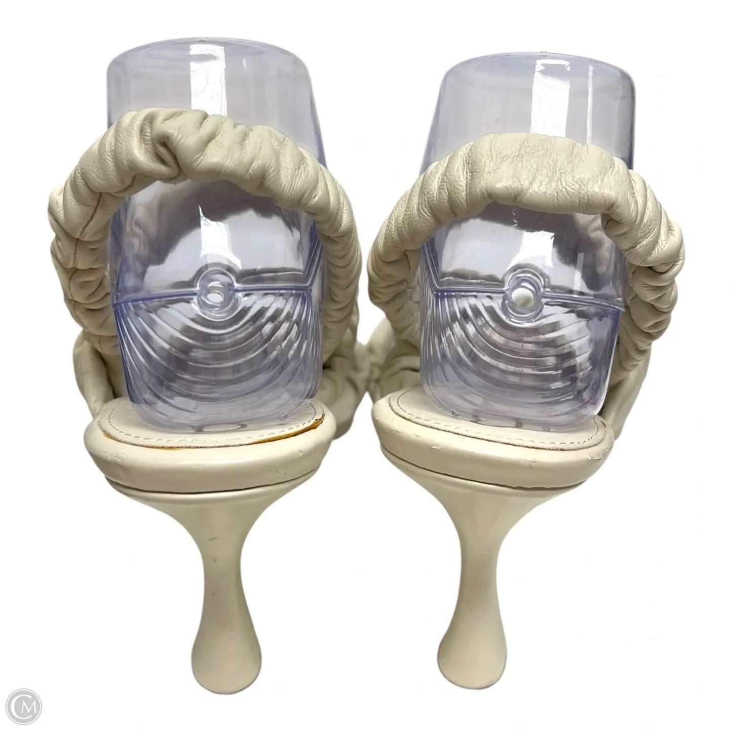 Sandals Heels Stiletto By Sam Edelman In Cream, Size: 8