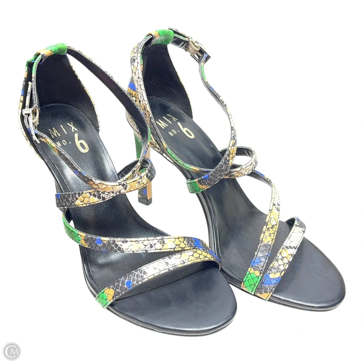Sandals Heels Stiletto By Mix No 6 In Multi-colored, Size: 6
