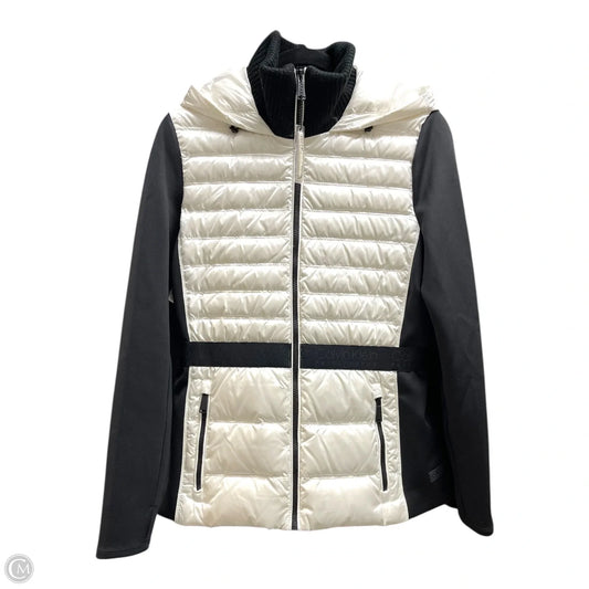 Coat Puffer & Quilted By Calvin Klein In Black & White, Size: S