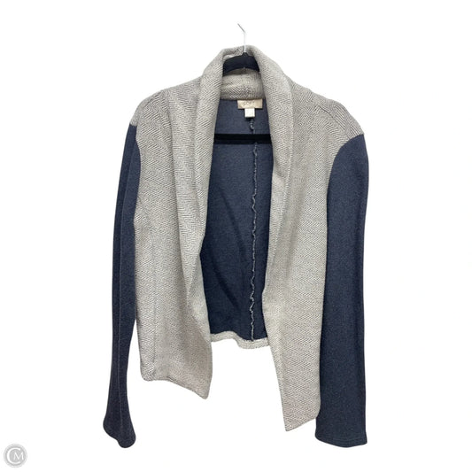 Sweater Cardigan By Loft In Cream & Grey, Size: L