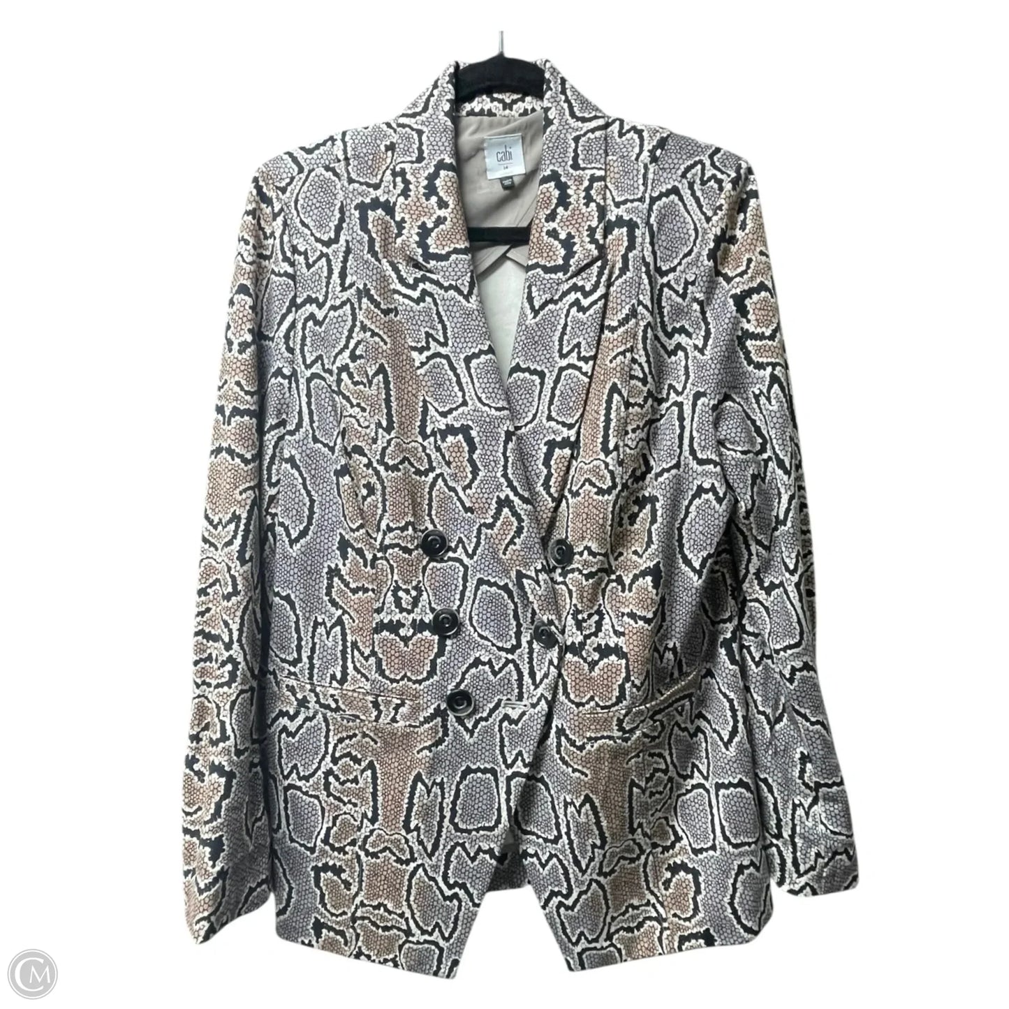 Blazer By Cabi In Snakeskin Print, Size: 14