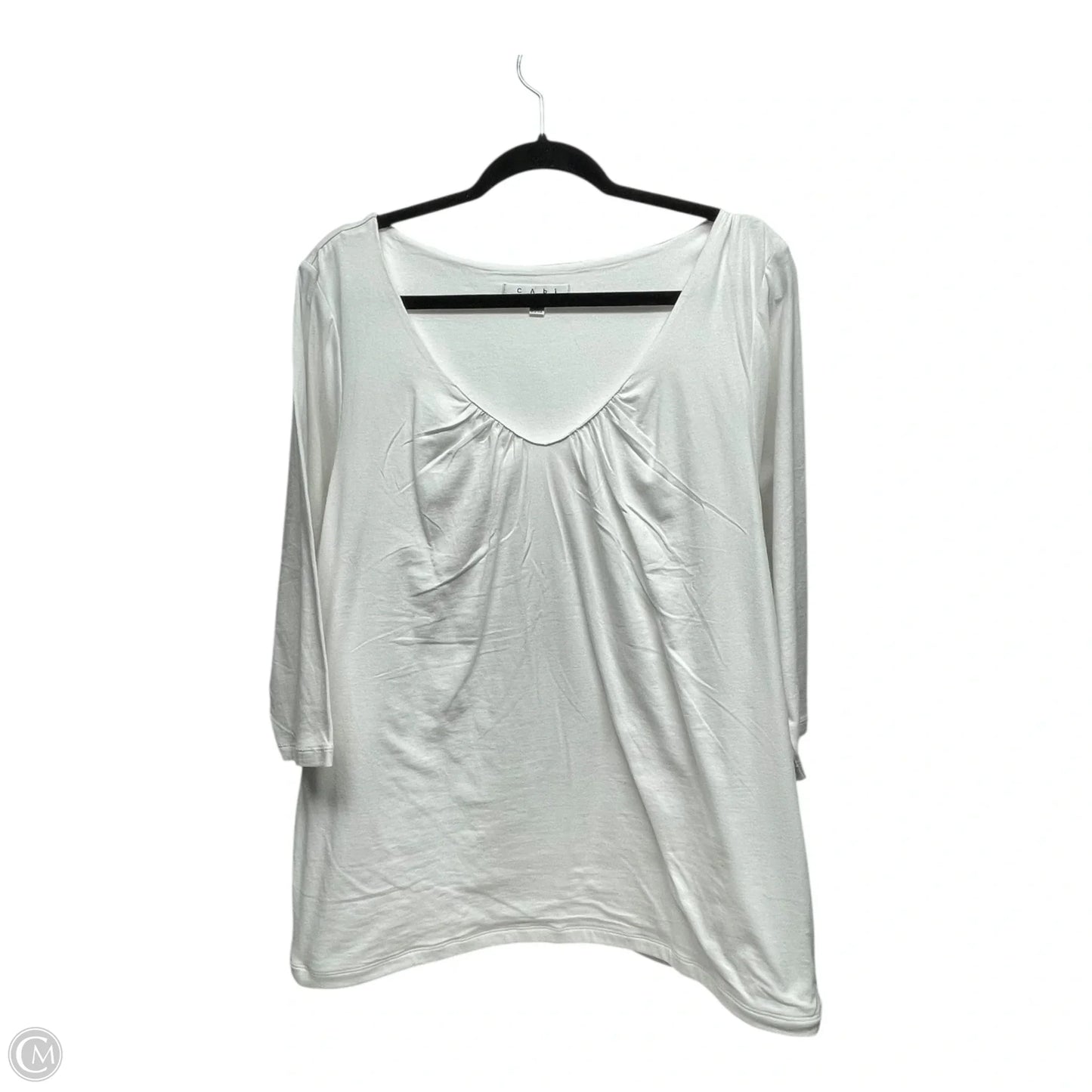 Top Long Sleeve By Cabi In White, Size: Xl
