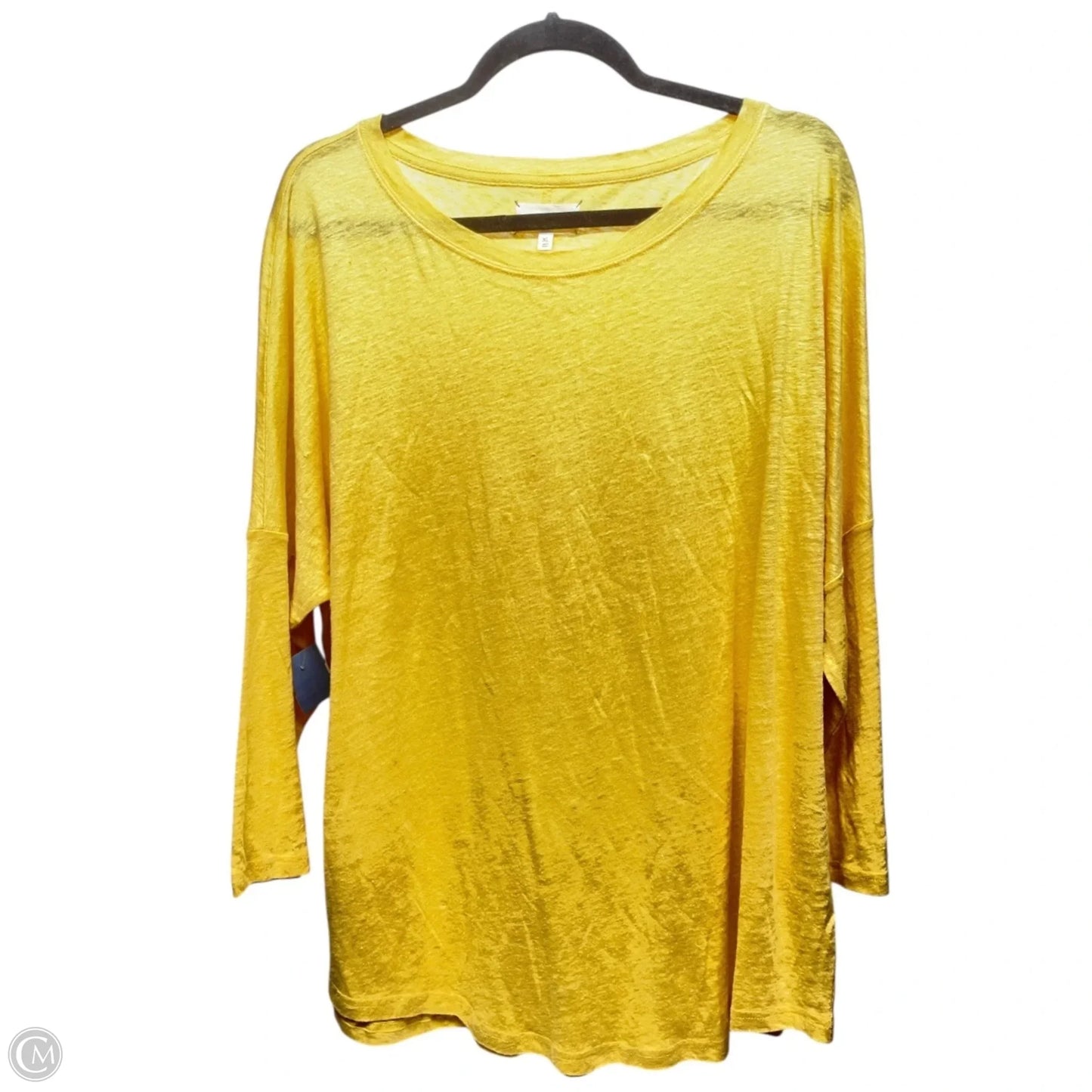 Top Long Sleeve By Lou And Grey In Yellow, Size: Xl