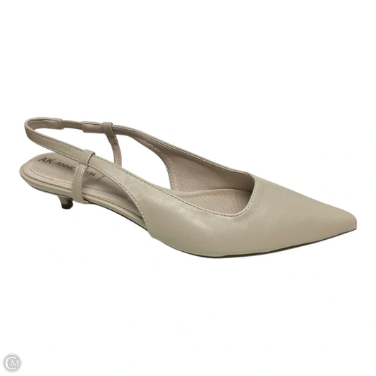 Shoes Heels Kitten By Anne Klein In Cream, Size: 8.5