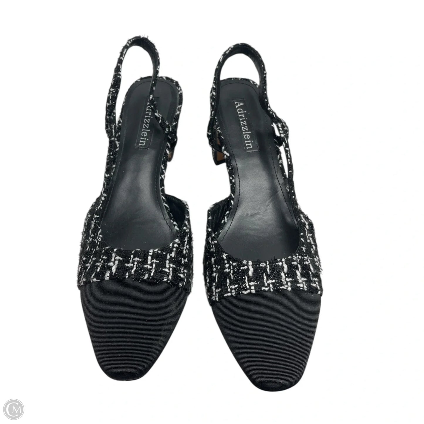 Shoes Heels Block By Clothes Mentor In Black & White, Size: 9.5