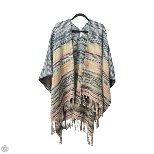 Shawl By Bp In Blue & Tan