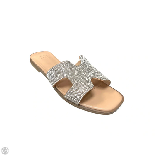 Sandals Flats By A New Day In Silver, Size: 6