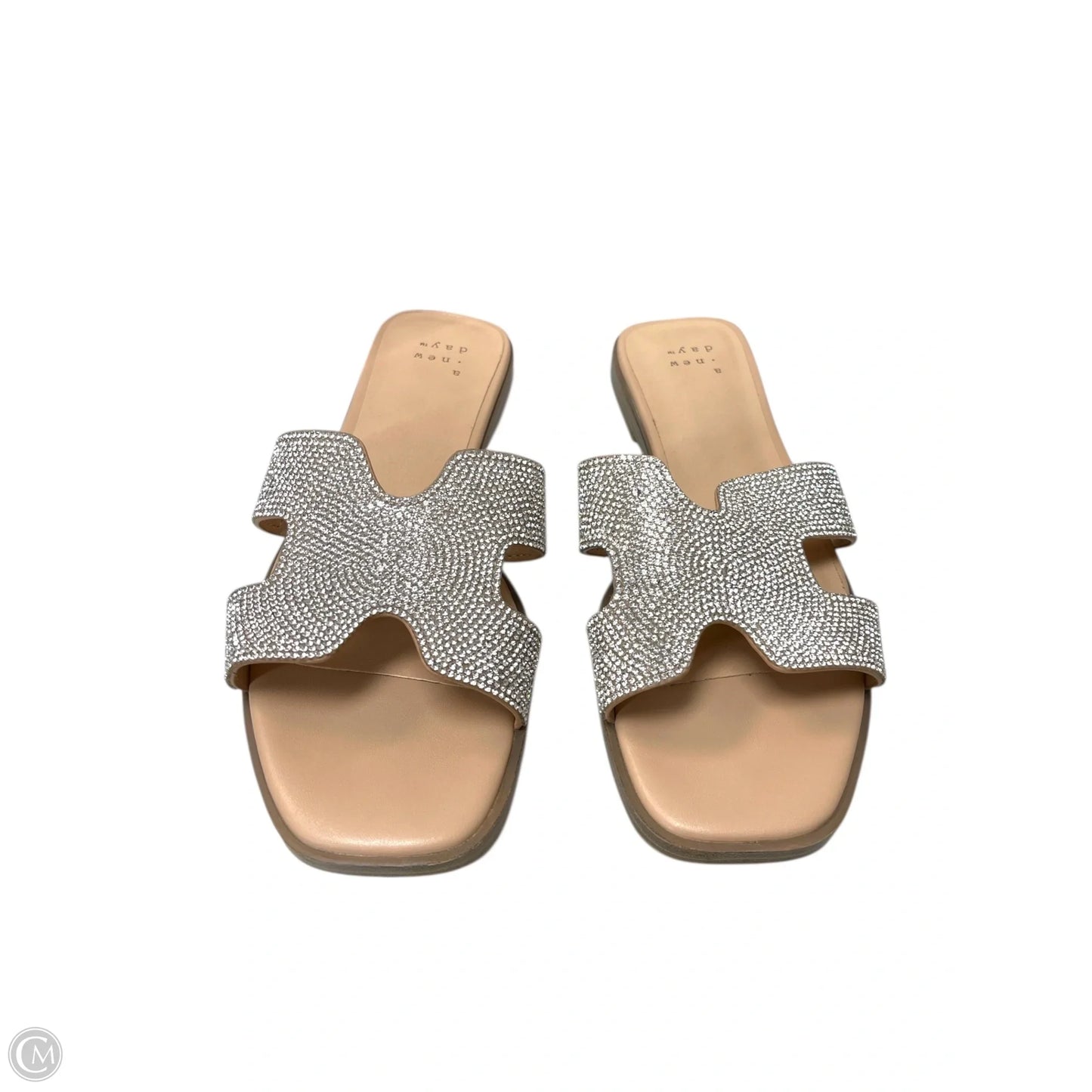 Sandals Flats By A New Day In Silver, Size: 6