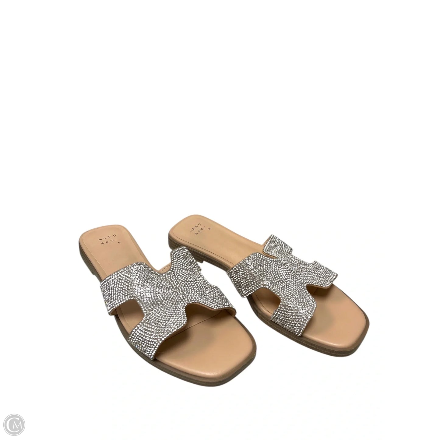 Sandals Flats By A New Day In Silver, Size: 6