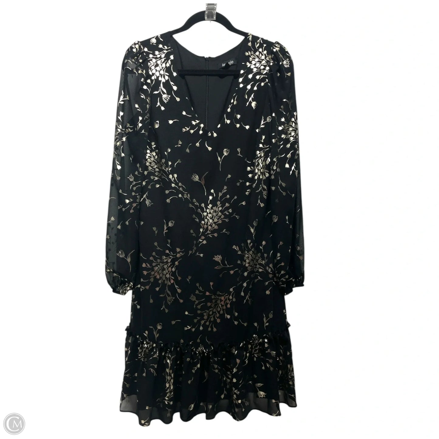 Dress Party Short By Kensie In Black & Gold, Size: 8