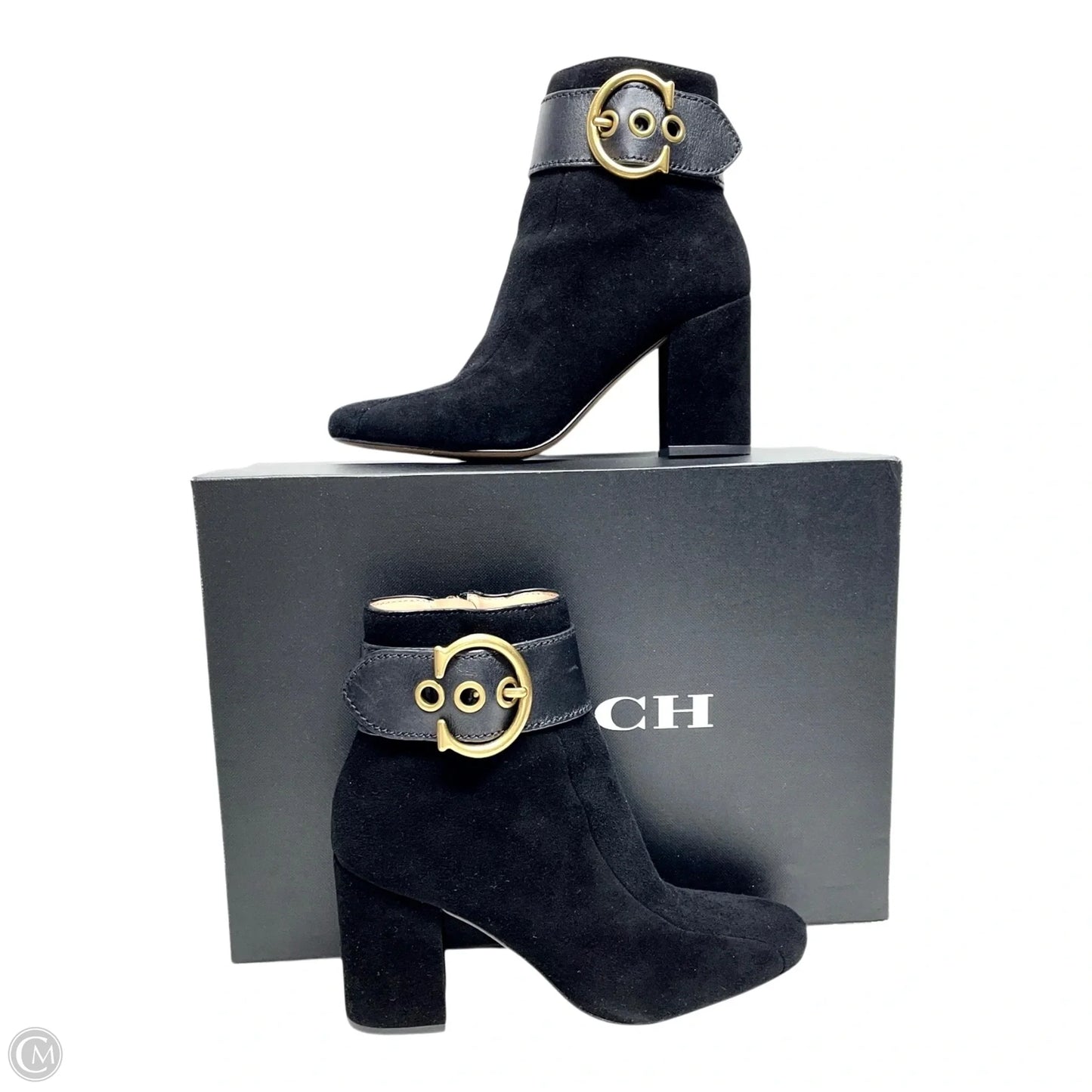 Boots Designer By Coach In Black, Size: 6.5