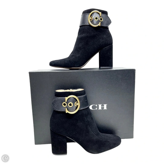 Boots Designer By Coach In Black, Size: 6.5