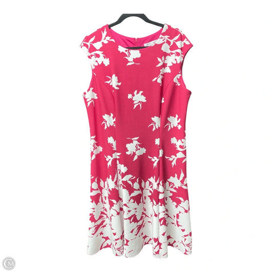 Dress Casual Short By London Times In Pink & White, Size: 16