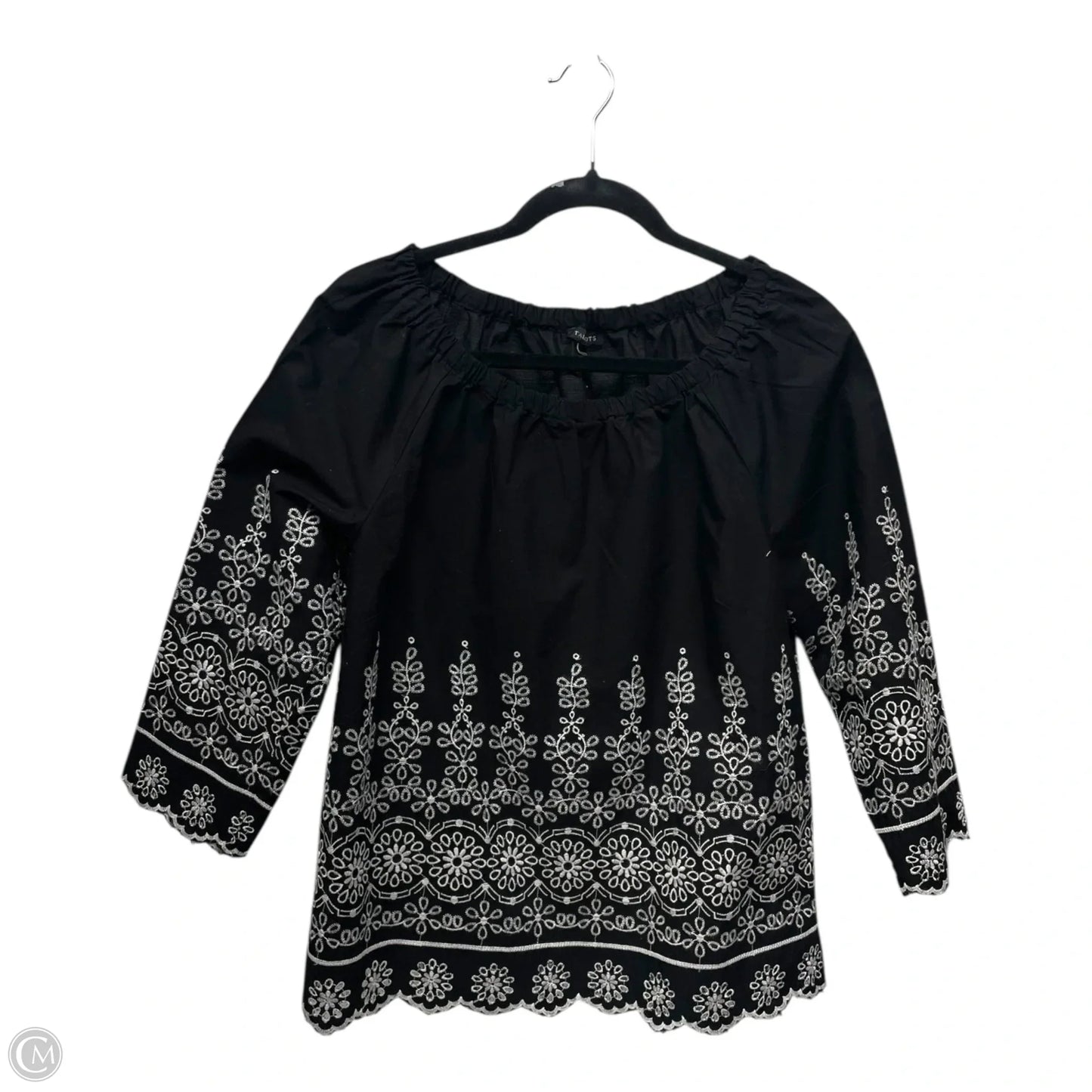 Top Long Sleeve By Talbots In Black, Size: M