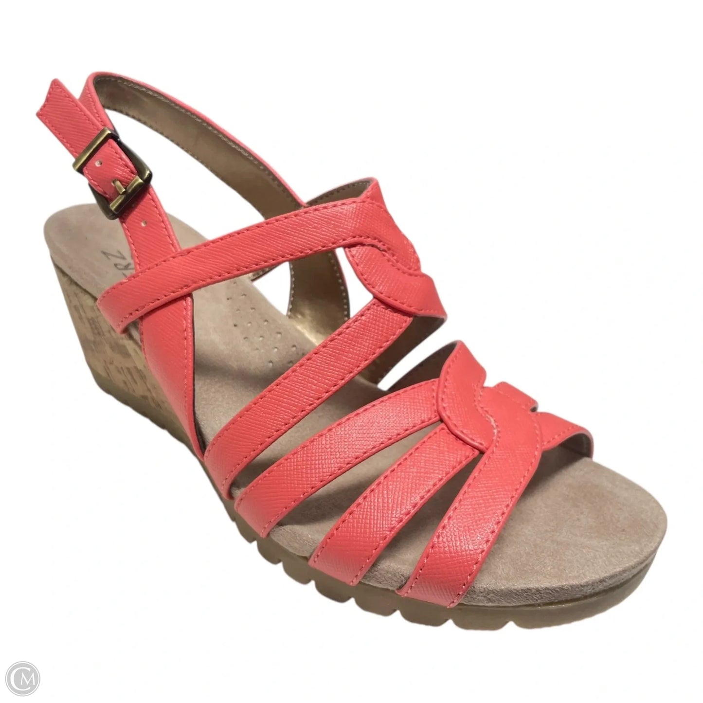 Sandals Heels Wedge By Naturalizer In Coral, Size: 6