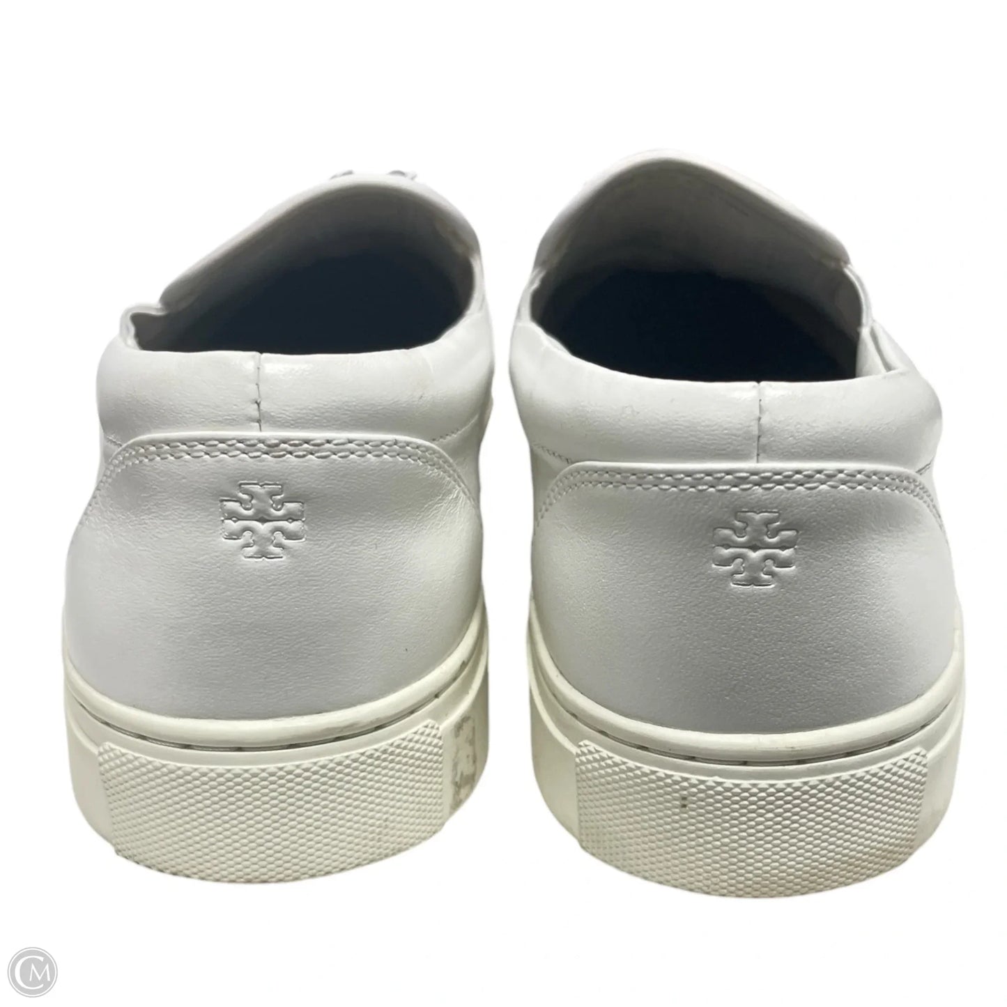 Shoes Designer By Tory Burch In Silver & White, Size: 8.5