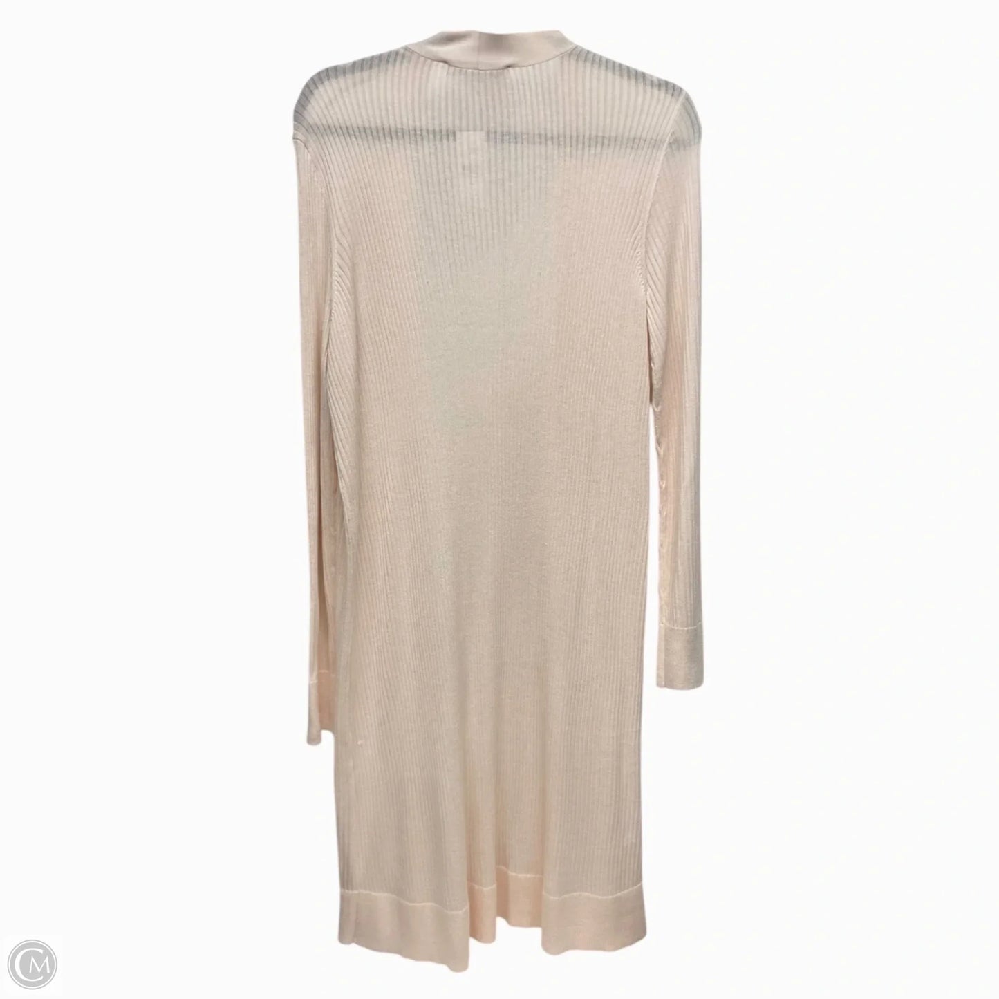 Sweater Cardigan By Loft In Peach, Size: L