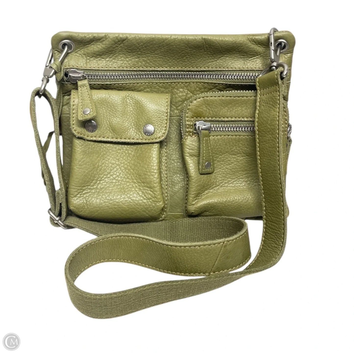 Crossbody Leather By Fossil, Size: Small