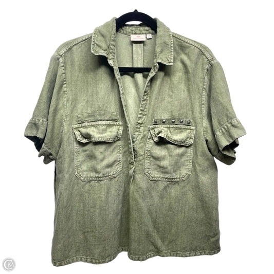 Top Short Sleeve By Ag Jeans In Green, Size: M