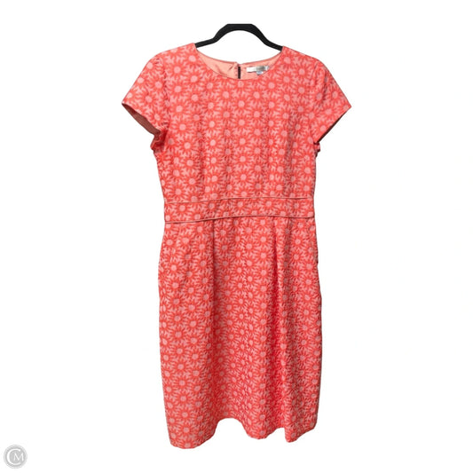 Dress Casual Short By Boden In Orange & Pink, Size: 10