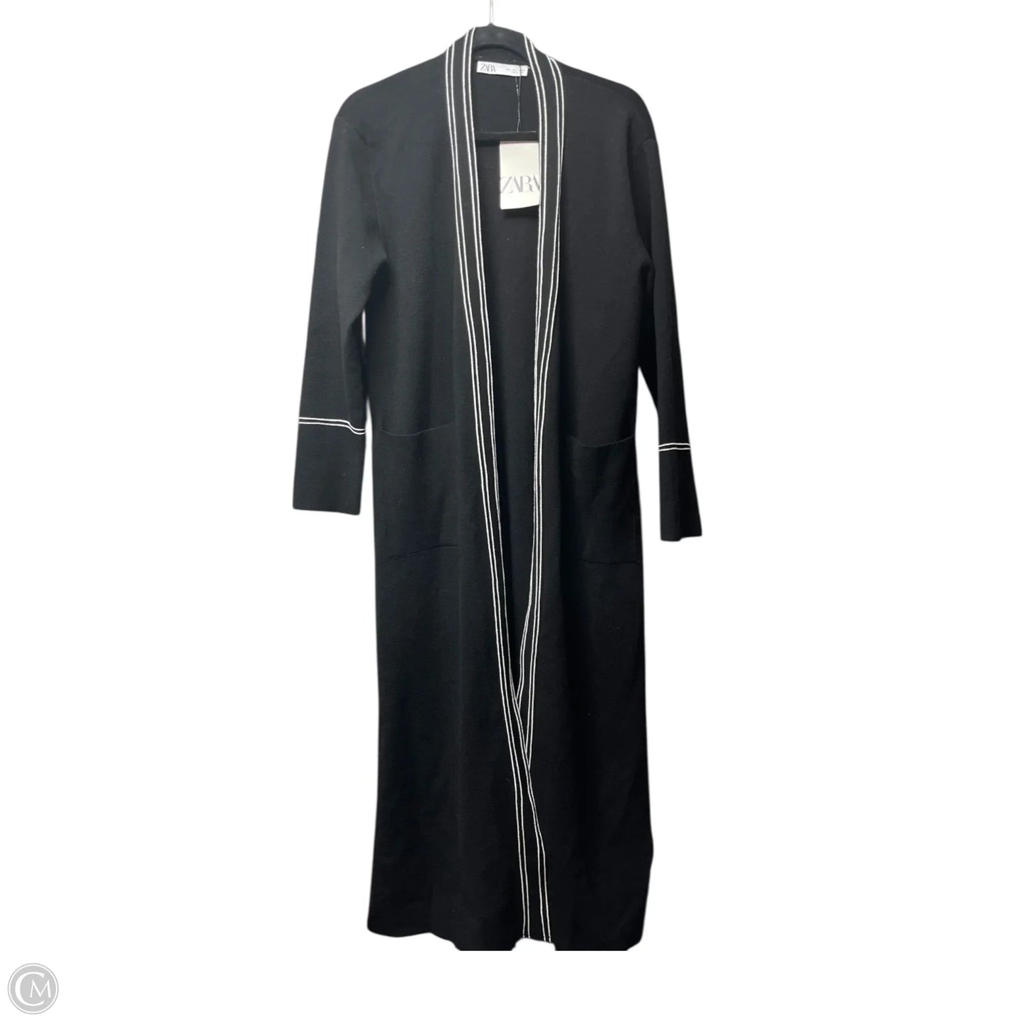 Sweater Cardigan By Zara In Black, Size: L