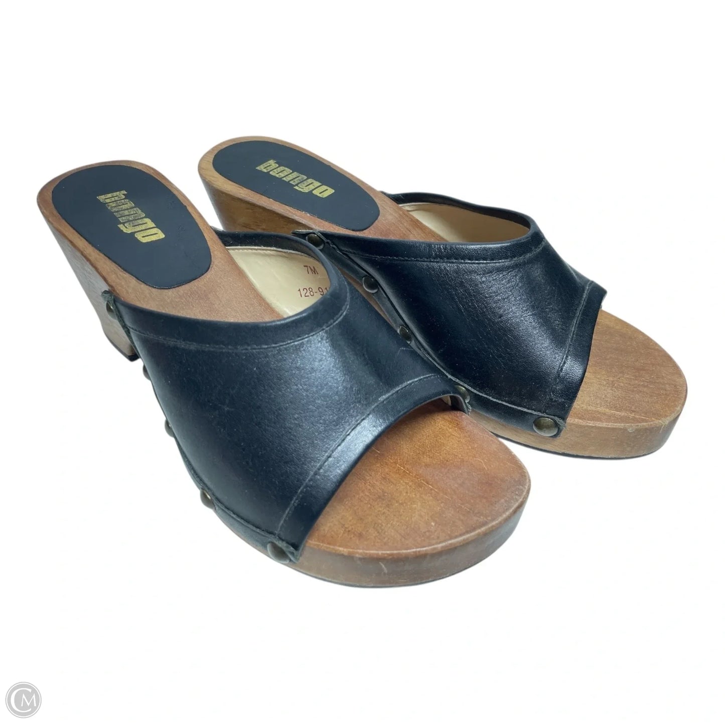 Sandals Heels Wedge By Bongo In Black, Size: 7