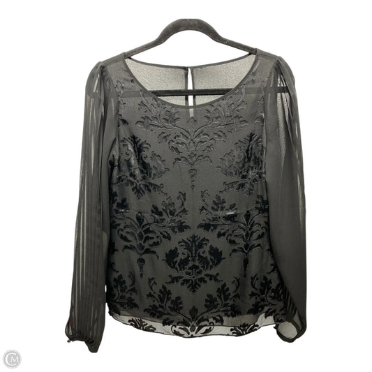Blouse Long Sleeve By White House Black Market In Black, Size: S