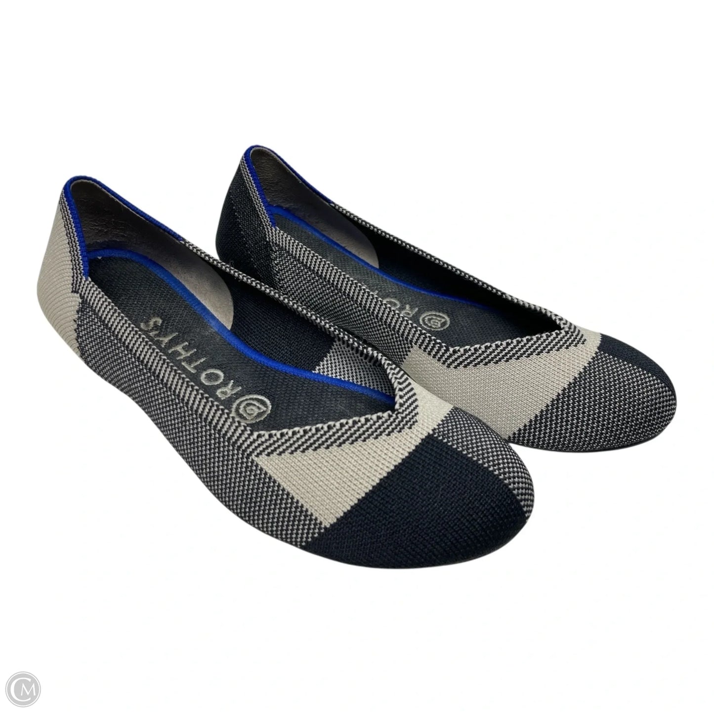 Shoes Flats By Rothys In Black & Tan, Size: 6.5