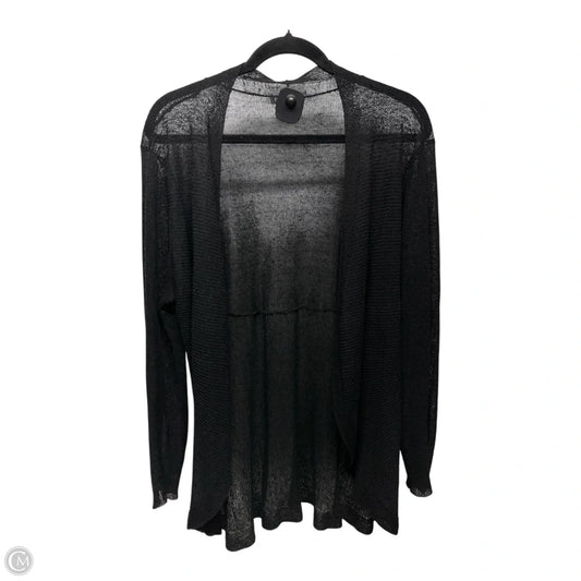 Sweater Cardigan By Eileen Fisher In Black, Size: Lp